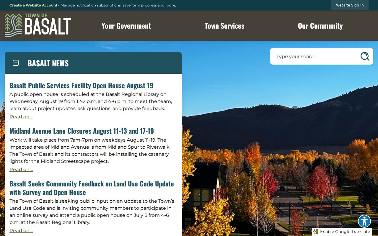 Basalt court records context on the official Town of Basalt site