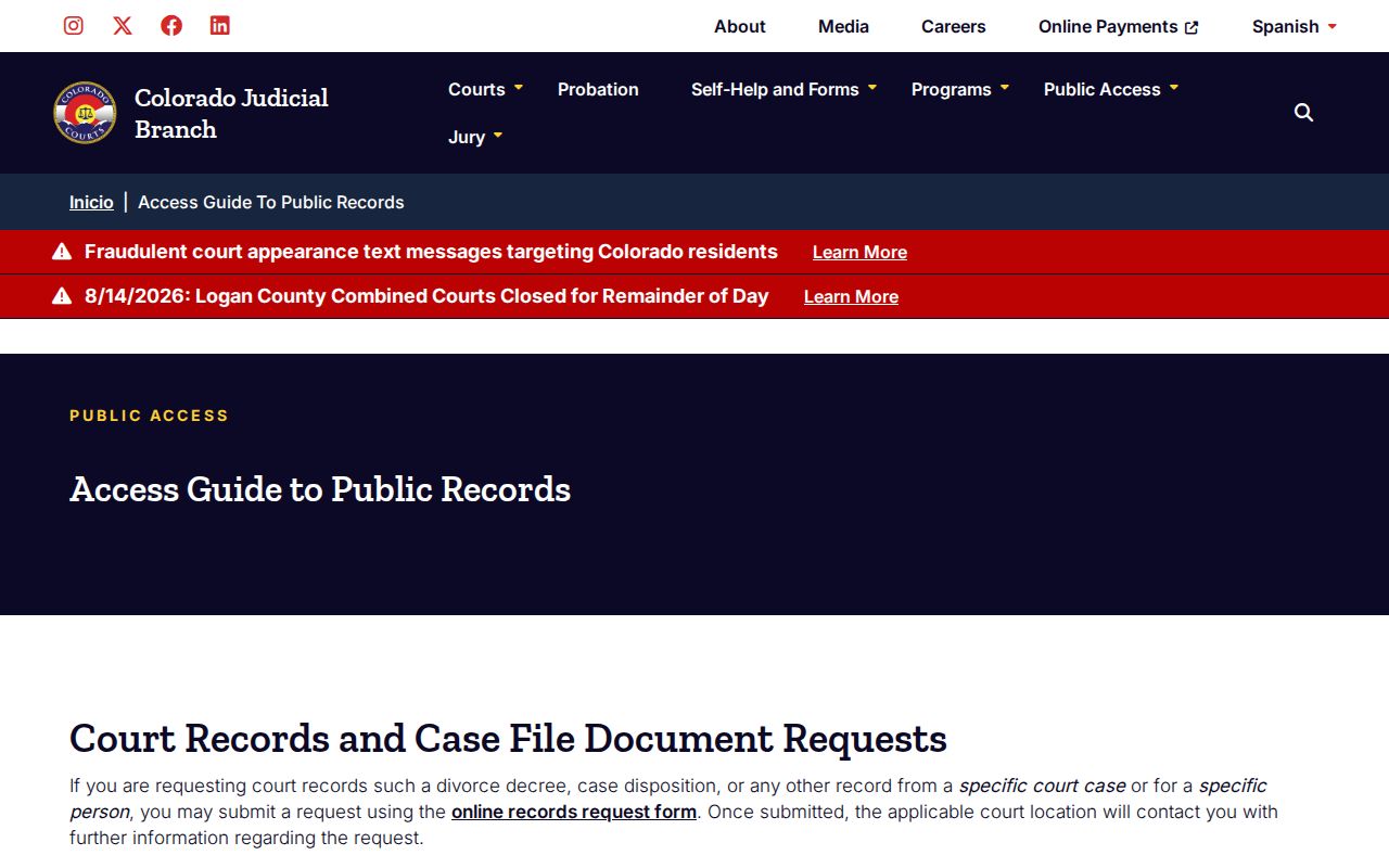 Eagle County court docket public access guide